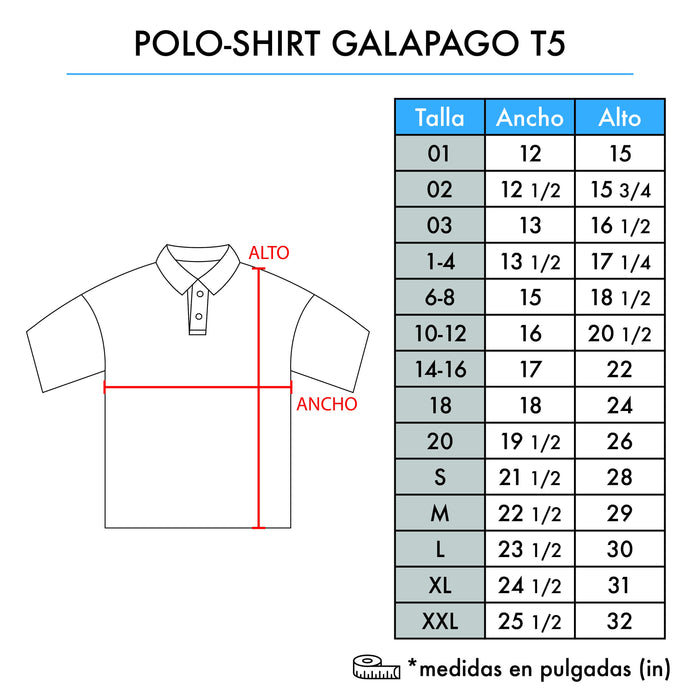 BALBOA POLOSHIRT IMPRESO CELESTE PASTEL  7° - 11° - T-Shirts Interamerica, S.A.