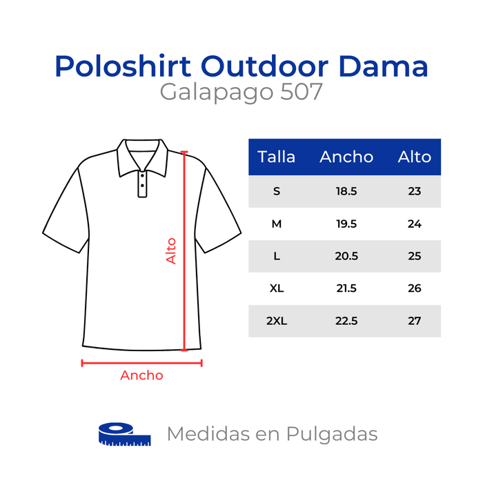 POLOSHIRT DAMA OUTDOORS GALAPAGO 507