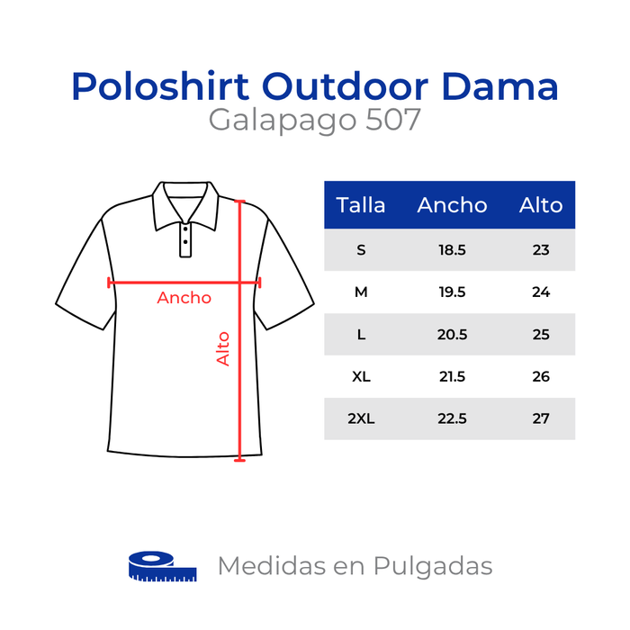 POLOSHIRT DAMA OUTDOORS GALAPAGO 507