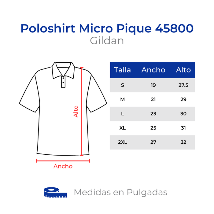 POLOSHIRT MICRO PIQUE GILDAN 45800
