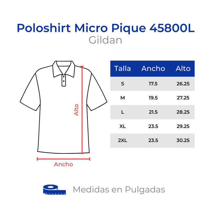 POLOSHIRT DAMA MICRO PIQUE GILDAN 45800L