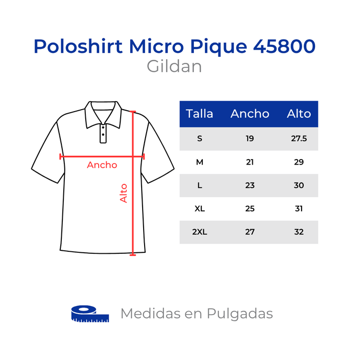 POLOSHIRT MICRO PIQUE GILDAN 45800