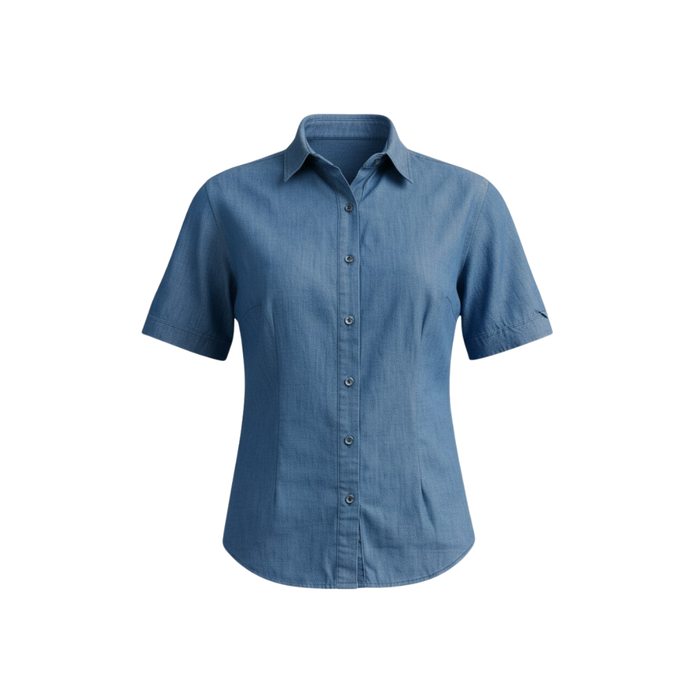 CAMISA DAMA DENIM LIGHT MANGA CORTA 166J