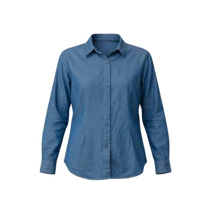 CAMISA DAMA DENIM LIGHT MANGA LARGA 167J