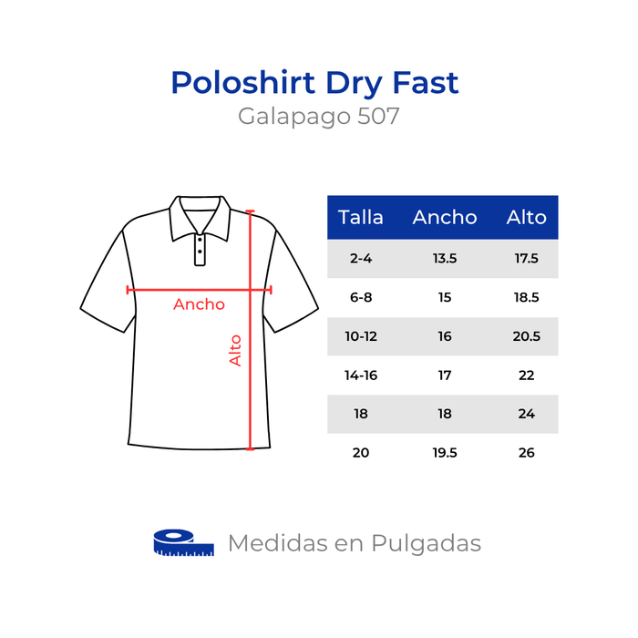COL BILINGÜE CERRO VIENTO POLOSHIRT 507 BORDADO
