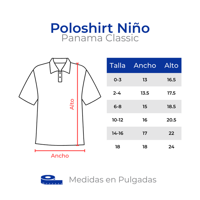 POLOSHIRT REGULAR PANAMA CLASSIC SIN BOLSILLO NIÑO
