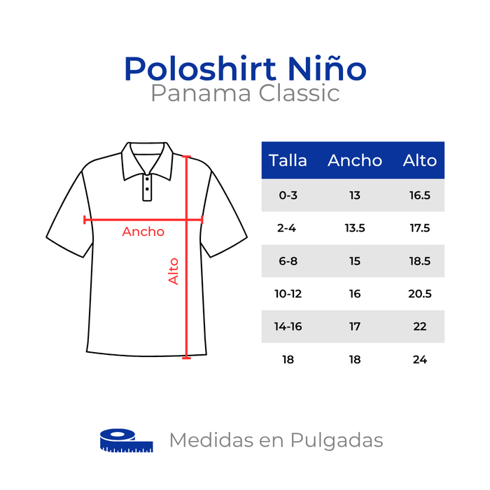 POLOSHIRT REGULAR PANAMA CLASSIC SIN BOLSILLO NIÑO
