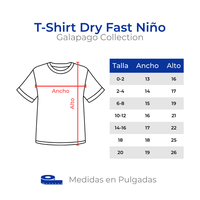 T-SHIRT DRY FAST GALAPAGO COLLECTION NIÑO