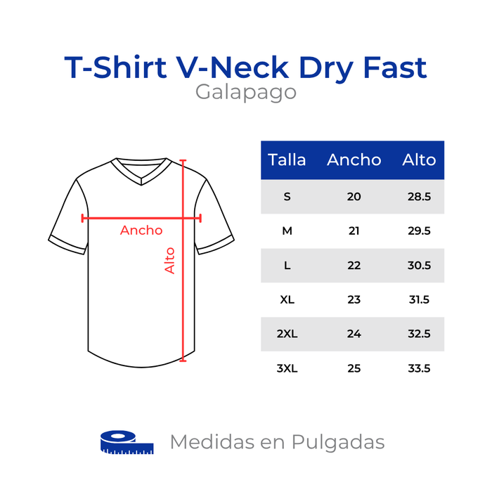 T-SHIRT V-NECK DRY FAST GALAPAGO COLLECTION