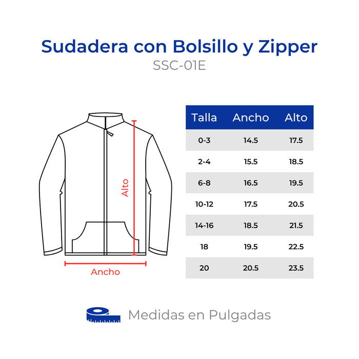 COLINAS DE LAS CUMBRES SUDADERA S/CAPUCHA SSC-01E BORDADA