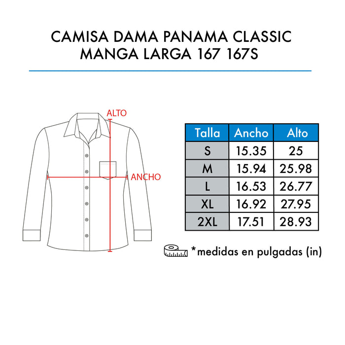 CAMISA DAMA PANAMA CLASSIC MANGA LARGA 167