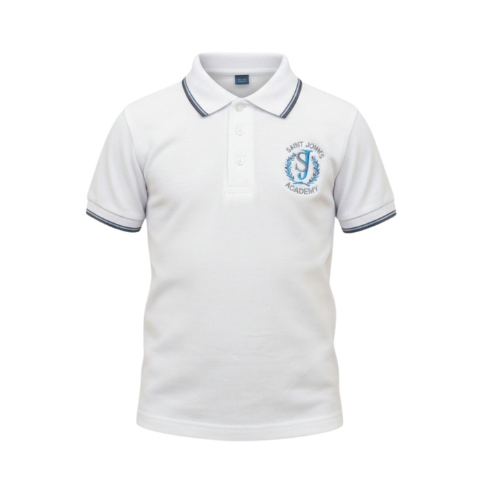 SAINT JOHN POLOSHIRT 507 BORDADO - BLANCO/GRIS