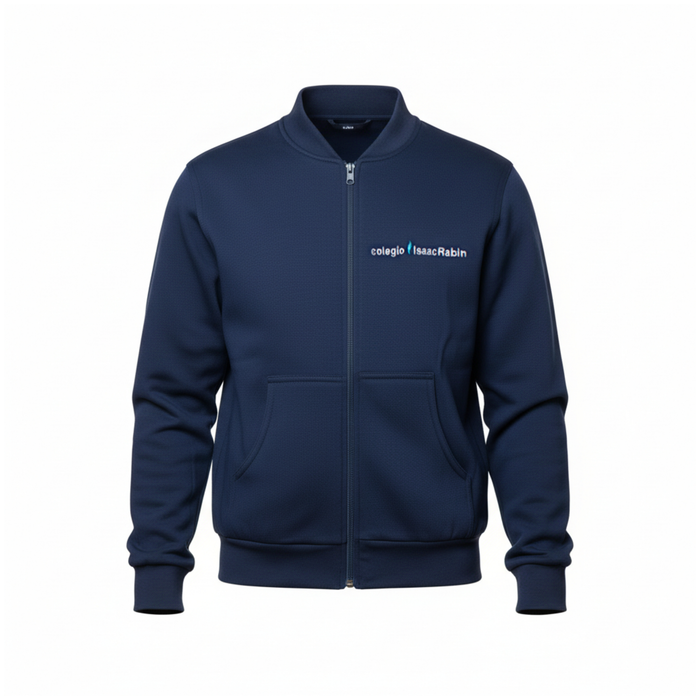 ISAAC RABIN SUDADERA CON ZIPPER BORDADA
