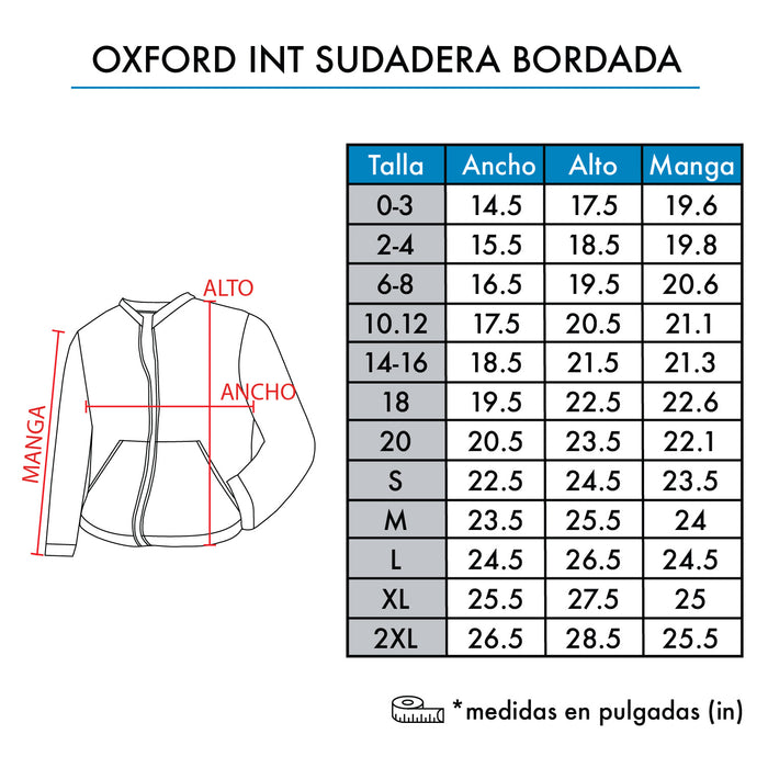 OXFORD INT SUDADERA BORDADA