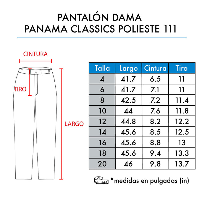 PANTALÓN DAMA PANAMA CLASSIC POLIESTER 111