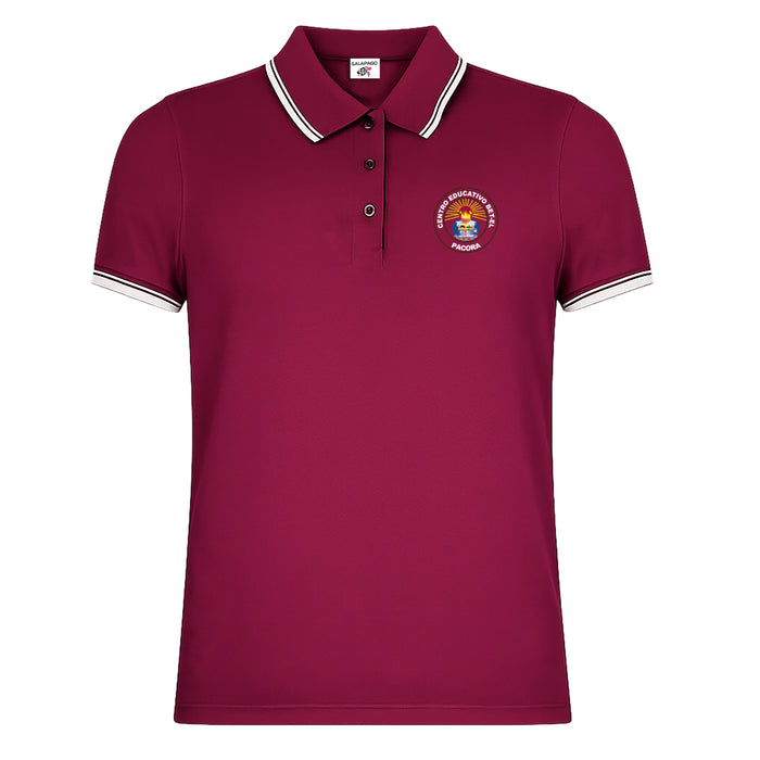 BET-EL PACORA POLOSHIRT 507 BORDADO - VINO/BLANCO