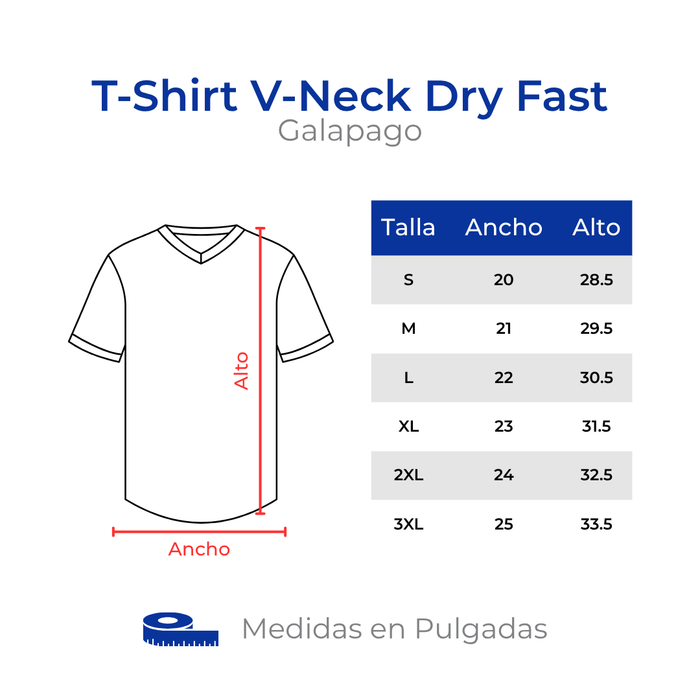 ABC T-SHIRT V-NECK DRY FAST IMPRESO