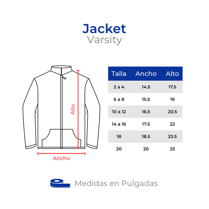 ABC JACKET VARSITY BORDADO