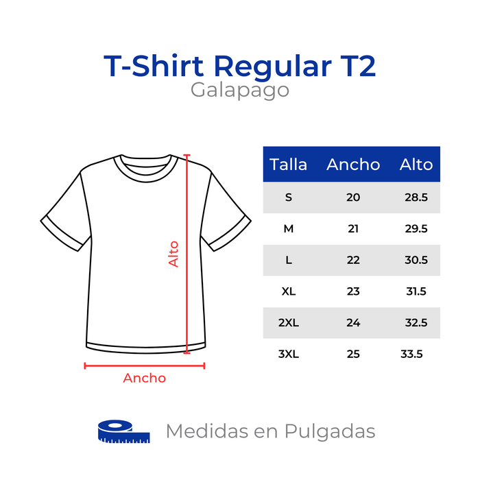 T-SHIRT REGULAR GALAPAGO SIN BOLSILLO T2
