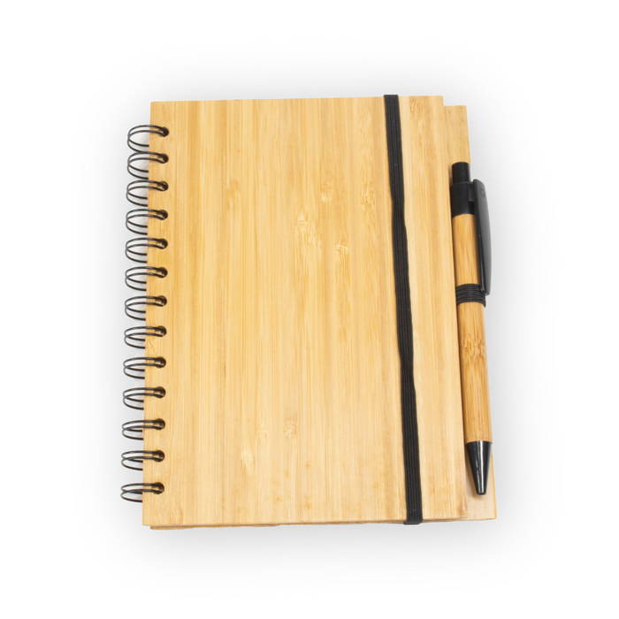 LIBRETA DE BAMBOO CON PLUMA - (N60019)