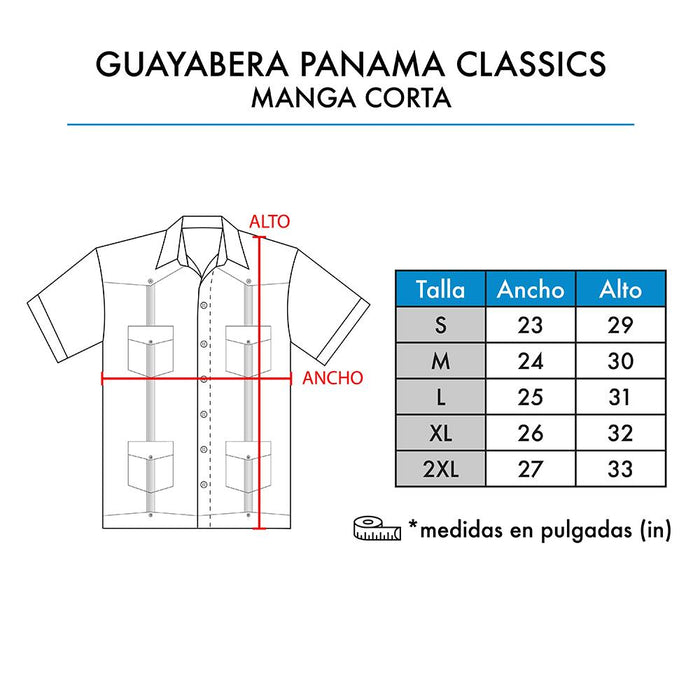 GUAYABERA PANAMA CLASSIC MANGA CORTA (138)
