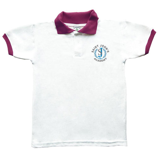 SAINT JOHN POLOSHIRT 10° - 12° - BLANCO/VINO - T-Shirts Interamerica, S.A.