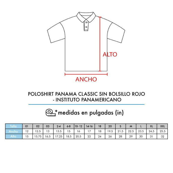 IPA POLOSHIRT PANAMA CLASSIC SIN BOLSILLO ROJO - T-Shirts Interamerica, S.A.
