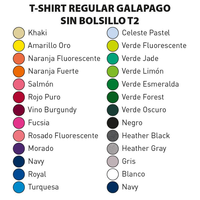 T-SHIRT REGULAR GALAPAGO SIN BOLSILLO T2 - t-shirts-interamerica-s-a