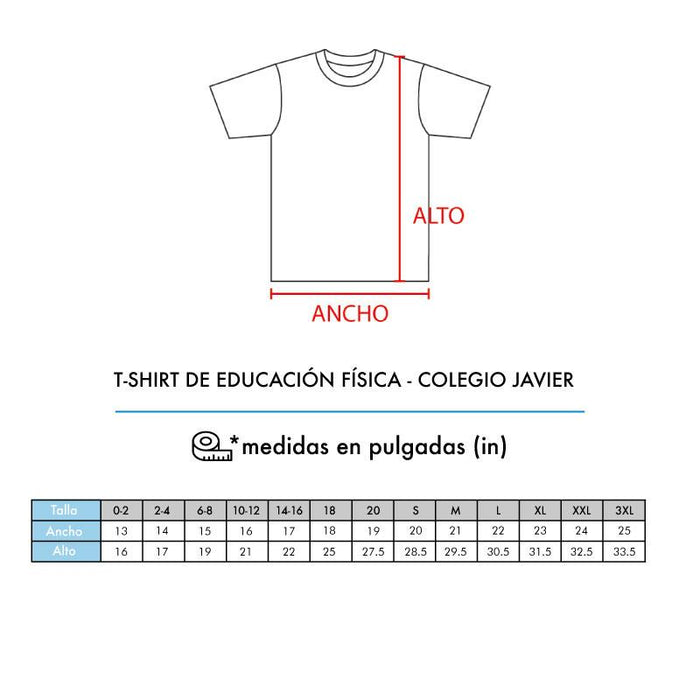 JAVIER T-SHIRTS DE EDUCACION FISICA DRY FAST IMPRESO - T-Shirts Interamerica, S.A.